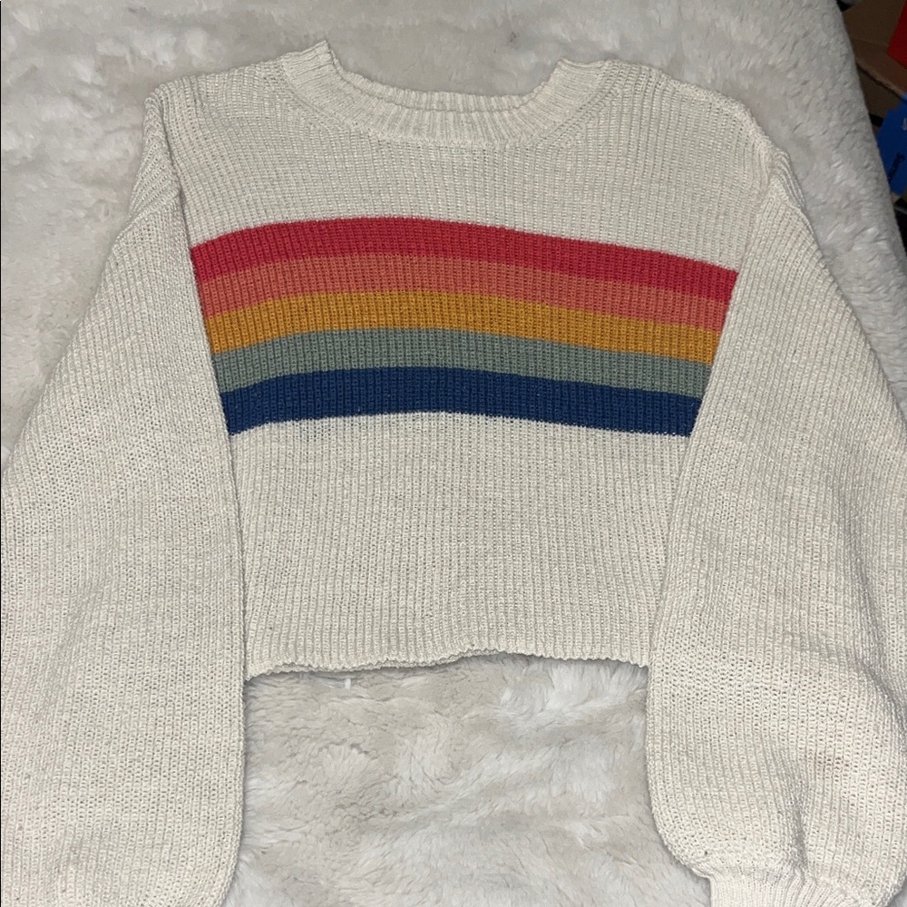 American Eagle Outfitters Rainbow Stripe Sweater